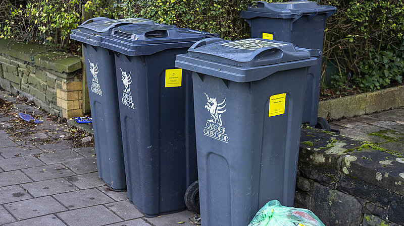black bins in Cardiff