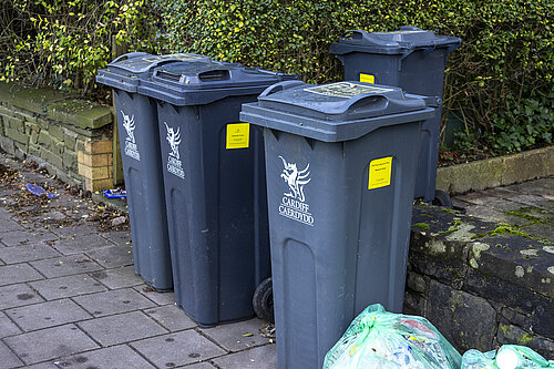 black bins in Cardiff