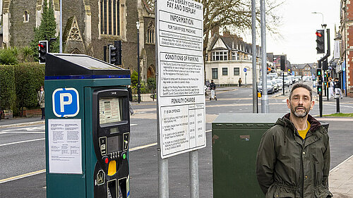 Rodney at Penylan Library car park