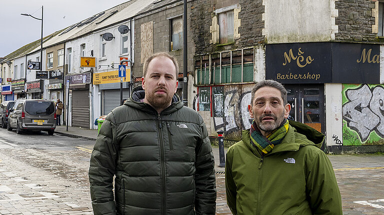 Cadan and Rodney on Clifton Street