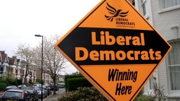 Lib Dem poster board